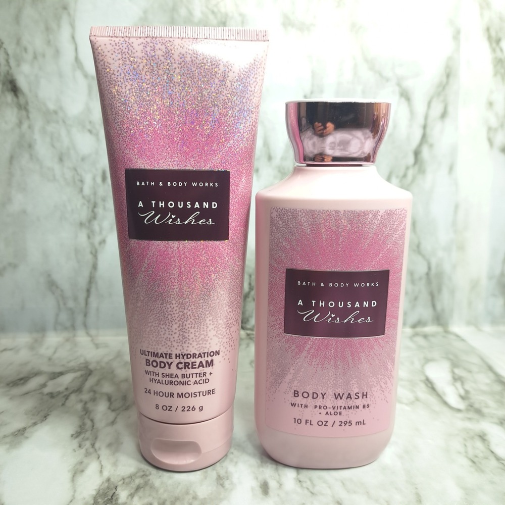 Bath & Body Works Set of 2 A Thousand Wishes Body Cream + Body Wash‎